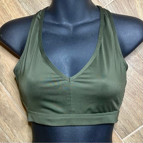 Victoria’s Secret Strappy Sports Bra Olive | Army Green Size Small - Picture 2 of 6